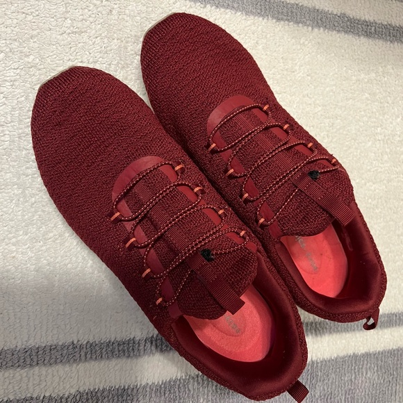 Easy Spirit Maroon Knit Lace-Up Sneakers Size 10W - Picture 3 of 9